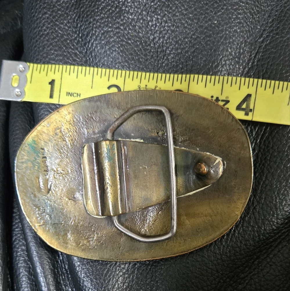 Bronze Solid Artisan Ram Belt Buckle - Picture 7 of 7